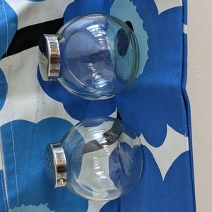MCM Minimalist Glass & Stainless  Salt & Pepper Shakers- UWO